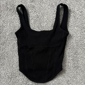 VS PINK Black Cinched Corset Top Size XS